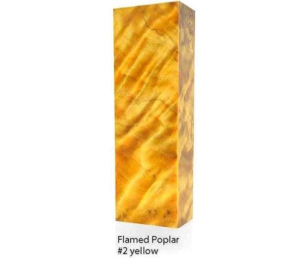 Raffir Wood Poplar Burl Y Cut (Flame) - Stabilized