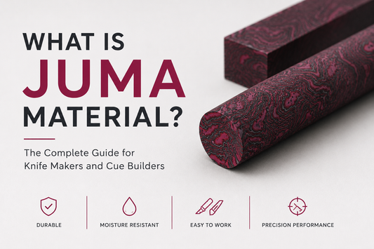 Juma acrylic handle material blocks and rods — knife handle scales and cue building material | Atlas Supplies