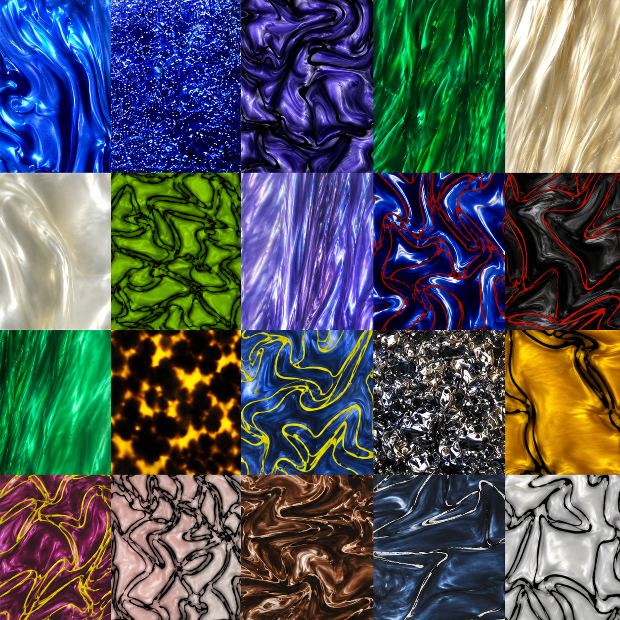 Kirinite acrylic knife handle scales in patterned colours | Atlas Supplies