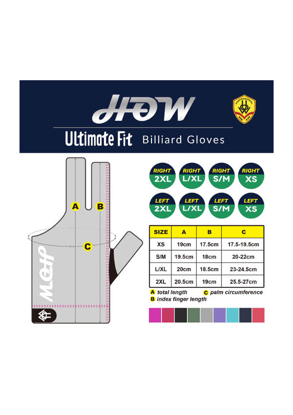 HOW Brand Ultimate Fit Cue Gloves