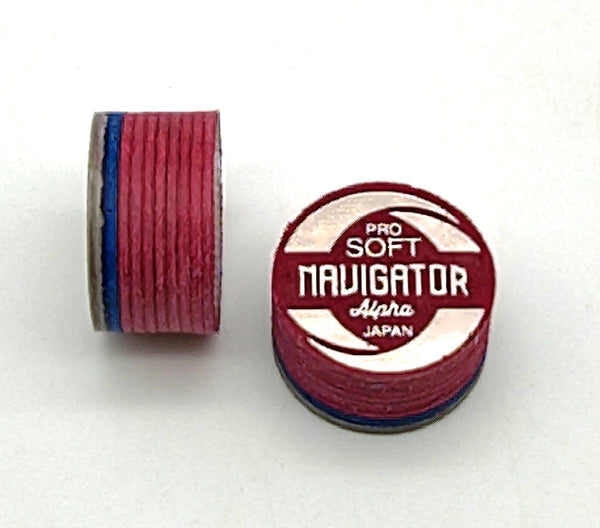 Navigator Alpha Pro cue tip detail — layered pigskin construction | Atlas Supplies