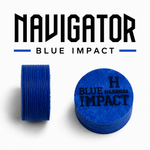 Navigator Blue Impact cue tip — 15-layer Japanese pigskin | Atlas Supplies