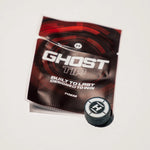 Ghost tip packaging with a black and red design on a white background