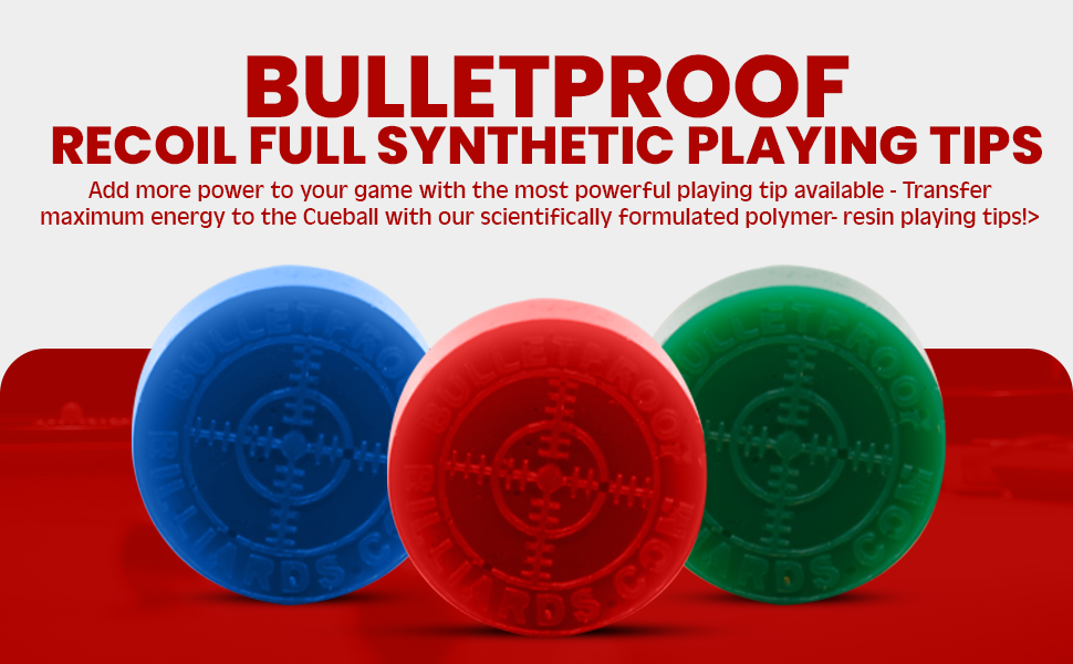 Bulletproof Recoil Synthetic Playing Cue Tips
