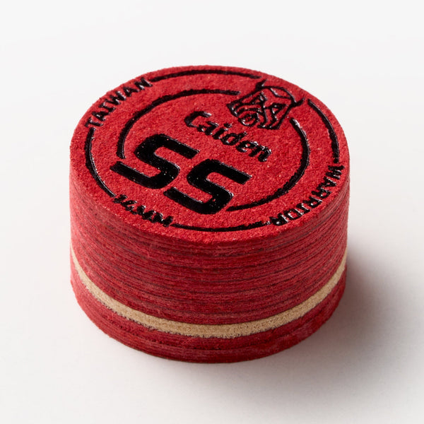 Caiden Warrior Super Soft (SS) — red 14mm layered cue tip | Atlas Supplies