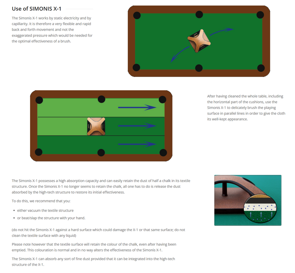 Simonis X-1 Pool Table Cloth Cleaner