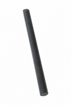 Black canvas phenolic rod on white background