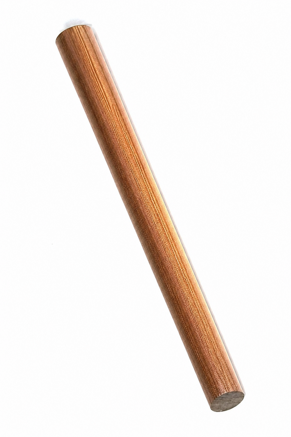 Brown canvas phenolic rod on white background