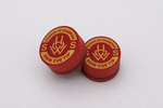 HOW Titan cue tip Soft (S) — 14mm bordeaux layered pigskin tip with Energy Pad | Atlas Supplies