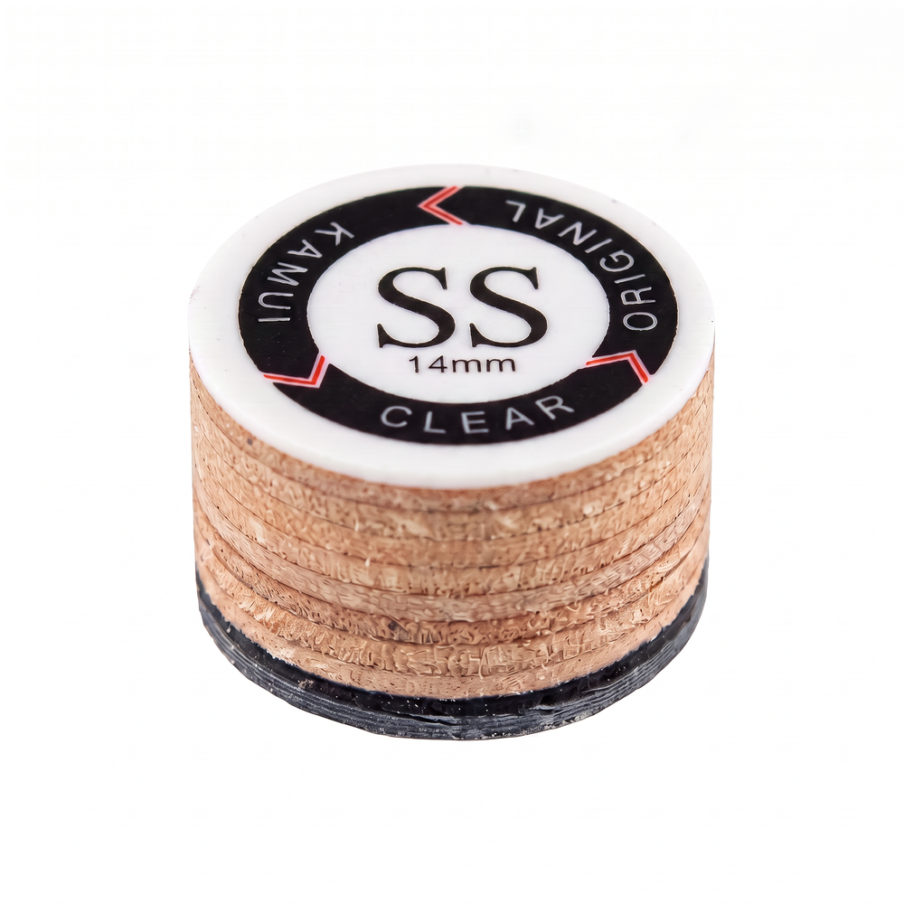 Kamui Clear Brown Super Soft (SS) — 14mm layered pigskin cue tip | Atlas Supplies