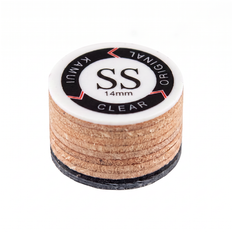 Kamui Clear Brown Super Soft (SS) — 14mm layered pigskin cue tip | Atlas Supplies