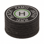 Kamui Original Black Hard (H) — 14mm layered pigskin cue tip | Atlas Supplies