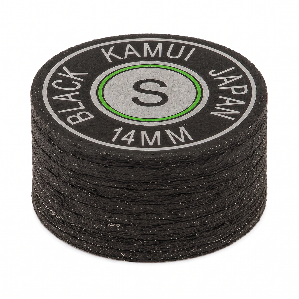 Kamui Original Black Soft (S) — 14mm layered pigskin cue tip | Atlas Supplies