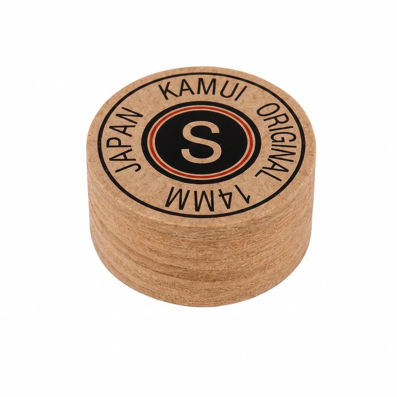 Kamui Original Brown Soft (S) — 14mm layered pigskin cue tip | Atlas Supplies