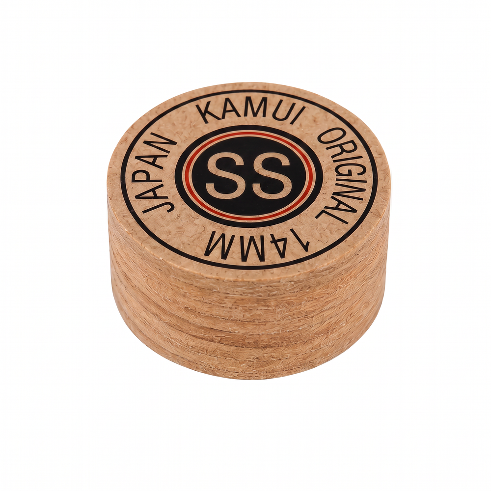 Kamui Original Brown Super Soft (SS) — 14mm layered pigskin cue tip | Atlas Supplies