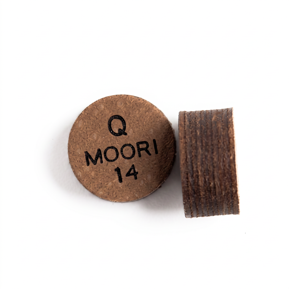 Moori IV Hard/Quick (Q) — 14mm 8-layer Japanese pigskin cue tip | Atlas Supplies
