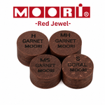 Moori Red Jewel cue tips — full range in Coral and Garnet grades | Atlas Supplies