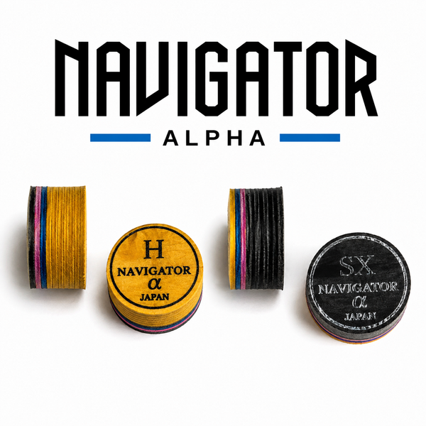 Navigator Alpha cue tips — 10-layer Japanese pigskin range | Atlas Supplies