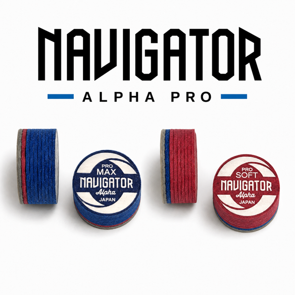 Navigator Alpha Pro cue tips — enhanced 9-layer Japanese pigskin range | Atlas Supplies