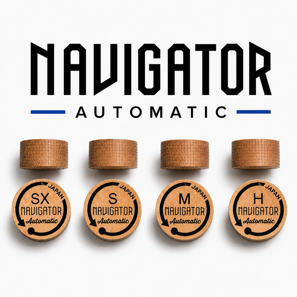 Navigator Automatic cue tips — natural brown Japanese pigskin range | Atlas Supplies