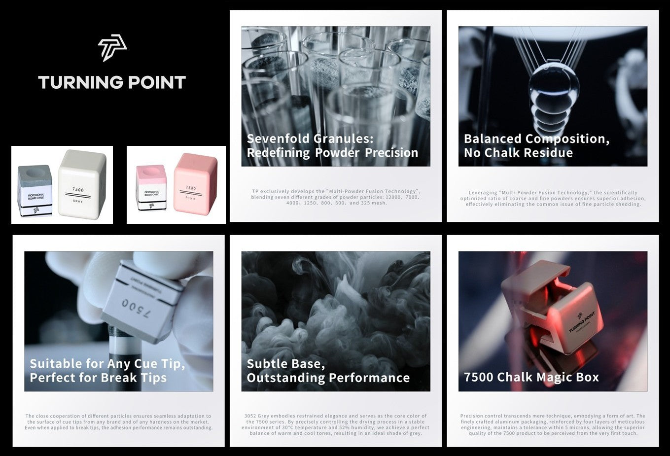 TP 7500 Professional Billiard Chalk – Precision-Engineered for