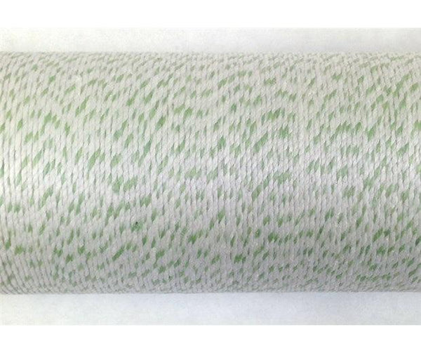 White w/Light Green Irish Linen