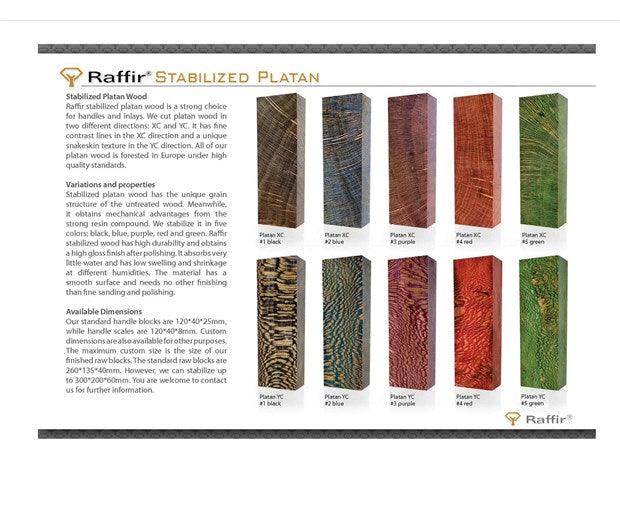 Raffir Wood Platan X/Y Cut - Stabilized