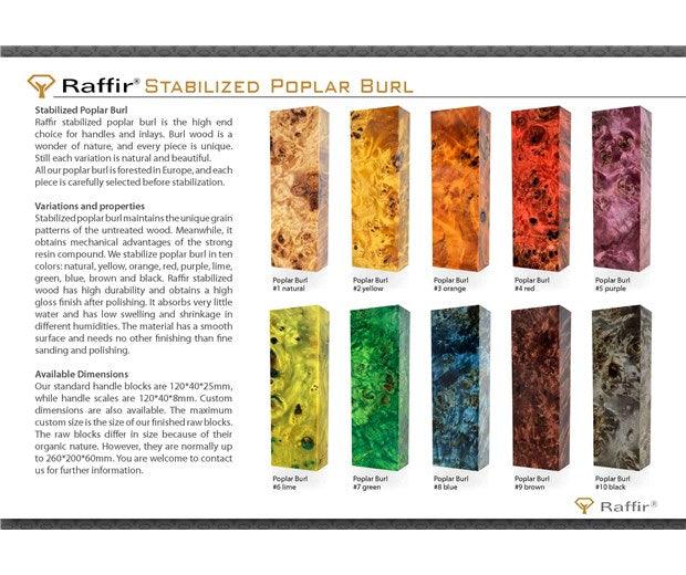 Raffir Wood Poplar Burl X Cut - Stabilized