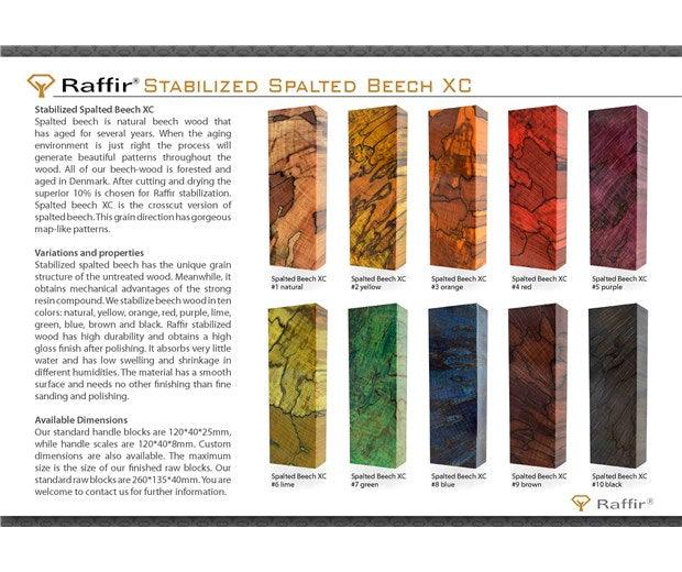 Raffir Wood Spalted Beech X Cut - Stabilized